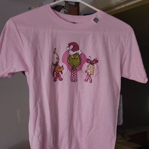Gildan Pink Short Sleeve Tee with Cartoon Characters BRAND NEW Kid Size M